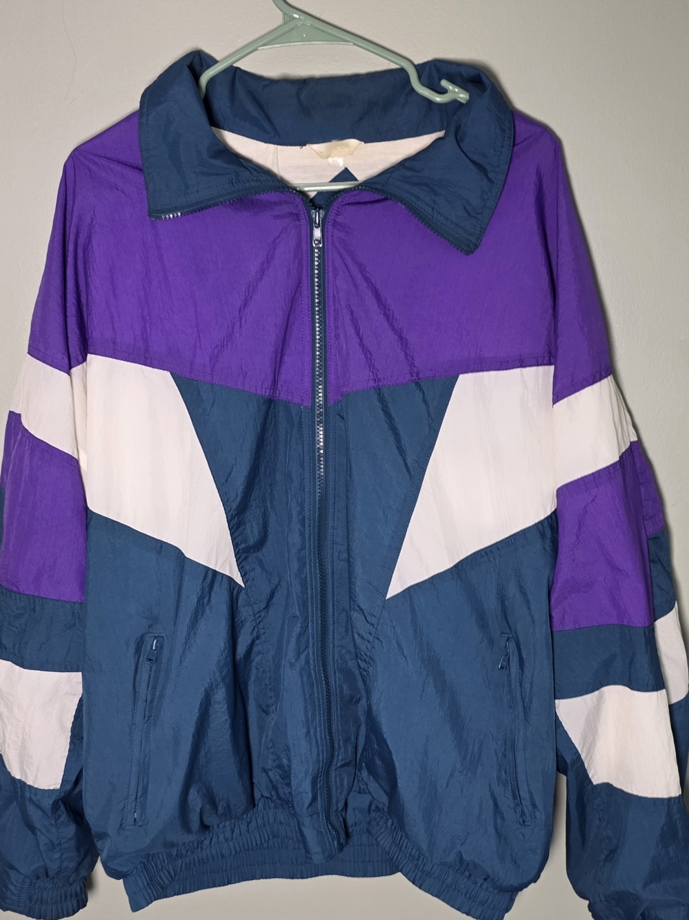 Men's Authentic Vintage 90's Windbreaker by Destruction Size Big 1x Color block